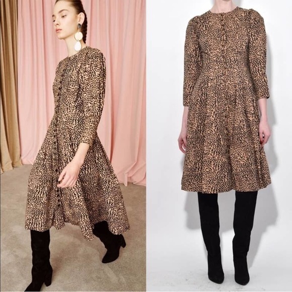 Ulla Johnson Cheetah Print Bernadette Dress
